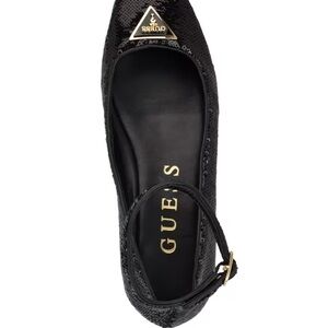 GUESS Women's Black Sequin Ballet Flats